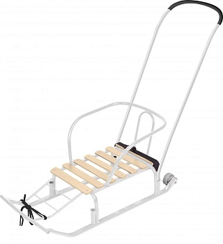 Санки Nika Тимка 5 комфорт с колесами (белый)