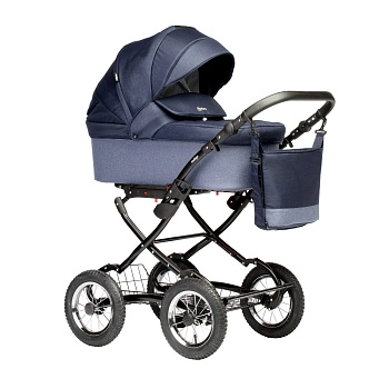 Коляска 2 в 1 Indigo BARBARA Classic (синий)