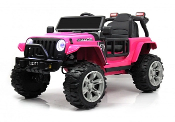 Детский электромобиль RiverToys T222TT 4WD (розовый)