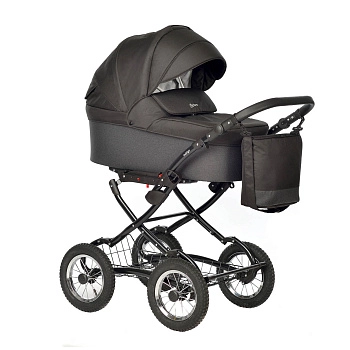 Коляска 2 в 1 Indigo BARBARA Classic (черный)