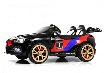 Детский электромобиль RiverToys F555FF (черный глянец)