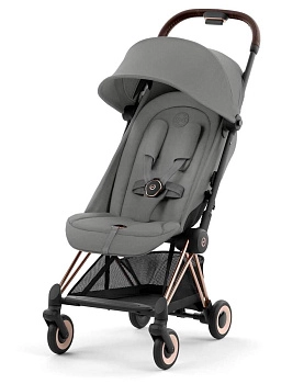 Прогулочная коляска Cybex Coya (Rosegold Mirage Grey с дождевиком и бампером)