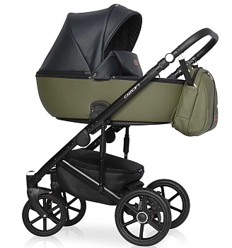 Коляска 2 в 1 RIKO BASIC OZON (02 черно-зеленый)