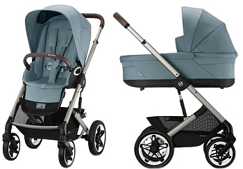 Коляска 2 в 1 Cybex Talos S Lux TPE (Stormy Blue с дождевиками)