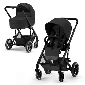 Коляска 2 в 1 Cybex Balios S Lux BLK (Moon Black с дождевиками)