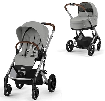 Коляска 2 в 1 Cybex Balios S Lux SLV (Stone Grey с дождевиками)