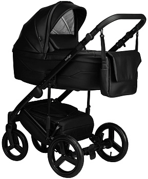 Коляска 2в1 Indigo LAMAR  (La 08 (черная кожа))