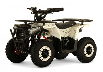 Детский электроквадроцикл RiverToys MIKA (белый Spider)