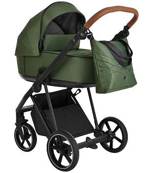Коляска 2 в 1 Roan Sol (Boho Green/Black/руч.Коричневый)