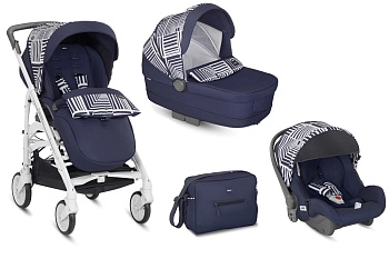 Коляска 3 в 1 Inglesina Trilogy System Optical (Navy (белое шасси))