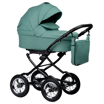 Коляска 2 в 1 Indigo BARBARA ECO Classic (шалфей кожа)