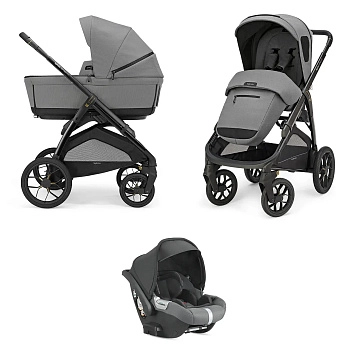 Коляска 3 в 1 Inglesina Aptica XT (DRW I-Size) с подставкой под люльку Stand Up (Canyon Grey 2025)