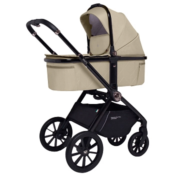Детская коляска Sweet Baby Vento Black 3 в 1 (Beige)