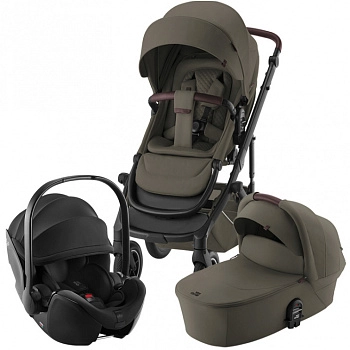 Коляска 3 в 1 Britax Roemer Smile 5Z Lux автокресло Baby-Safe Pro (Urban Olive/Space Black)