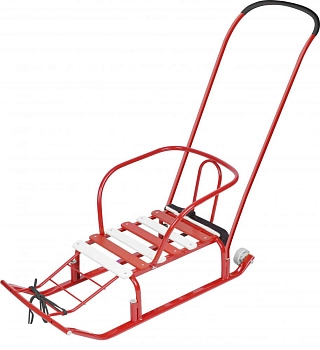 Санки Nika Тимка 5 комфорт с колесами (алый)