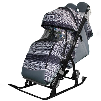 Санки- коляска Galaxy Kids 3-1 (черная Финляндия)