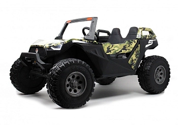 Детский электромобиль RiverToys A707AA LUX 4WD (зеленый камуфляж)