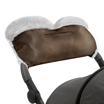 Муфта для рук на коляску Esspero Stella (100% овечья шерсть) (Brown)