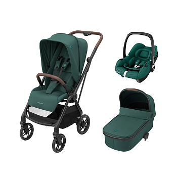 Коляска 3 в 1 Maxi-Cosi Leona CabrioFix I-Size (Essential Green)