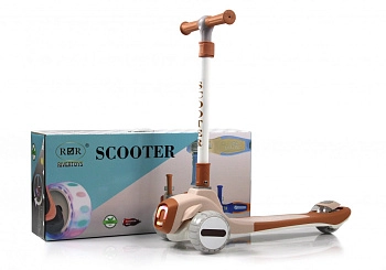 Детский самокат RiverToys HB-T8 (коричневый)