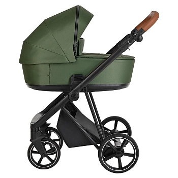 Коляска 3 в 1 Roan Sol (Boho Green/Black/руч.Коричневый)