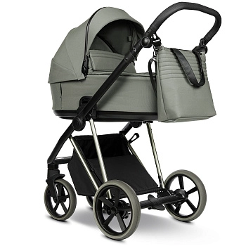 Коляска 2 в 1 Roan Sol Vintage Luxury (Sage Green/Sage/руч.Black)