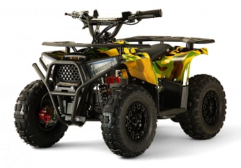 Детский электроквадроцикл RiverToys MIKA LUX (желтый камуфляж)