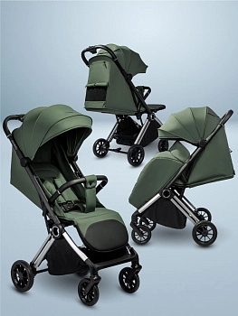 Прогулочная коляска Amarobaby Handy (зеленый/серебряный)
