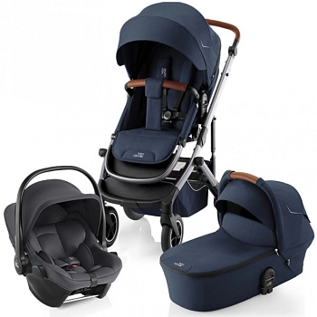 Коляска 3 в 1 Britax Roemer Smile 5Z автокресло Baby-Safe Core (Night Blue/Midnight Grey)