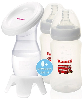 Молокоотсос Ramili ручной MC200 с двумя бутылочками 240ML (стандарт)