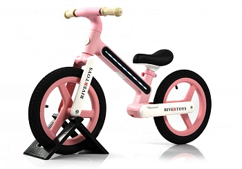 Детский беговел RiverToys HB-003 (розовый)