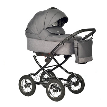 Коляска 2 в 1 Indigo BARBARA Classic (т.серый)