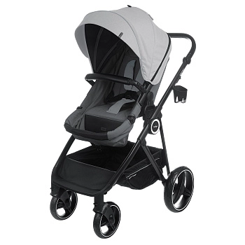 Коляска 2 в 1 INDIGO SHUTTLE  (светло серый-темно серый)