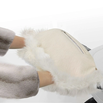 Муфта для рук на коляску Esspero Julia (Натуральный мех) (Cream ST)