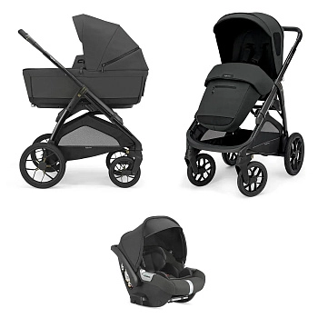 Коляска 3 в 1 Inglesina Aptica XT (DRW I-Size) с подставкой под люльку Stand Up (Magnet Grey 2025)