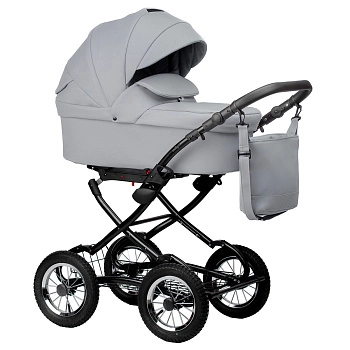 Коляска 2 в 1 Indigo BARBARA ECO Classic (св.серая кожа)