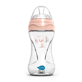 Антиколиковая бутылочка Nuvita 6031 Materno Feel 250мл, пластик (розовый)