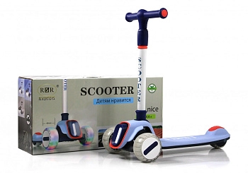 Детский самокат RiverToys HB-T-ONE (голубой)