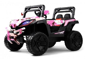 Детский электромобиль RiverToys L888LL (розовый камуфляж)