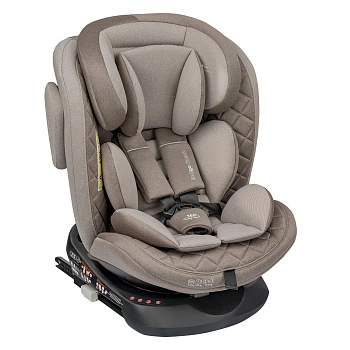 Автокресло Indigo SMART ISOFIX, группа 0+1+2+3 (бежевый-коричневый)