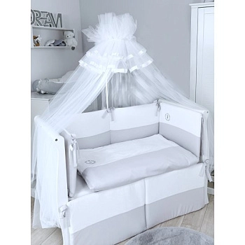 Комплект постельного белья Lepre Velour Bear 6 предметов (125*65) (Серый)