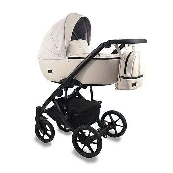 Коляска 2в1 BEXA AIR  (св.бежевая кожа+св.бежевый)