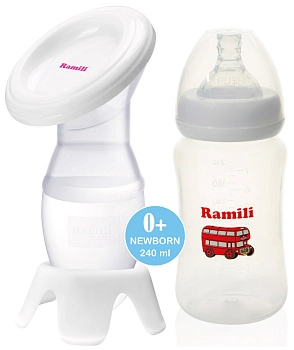 Молокоотсос Ramili ручной MC200 с бутылочкой 240ML (стандарт)