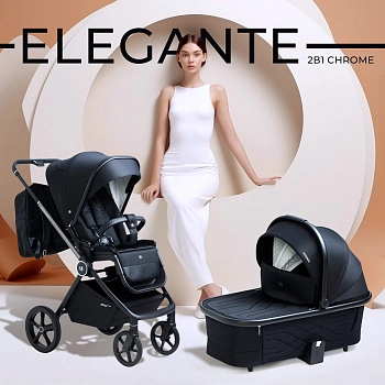 Коляска 2 в 1 Sweet Baby Elegante Chrome (Black)