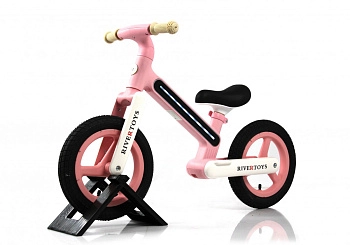 Детский беговел RiverToys HB-002 (розовый)
