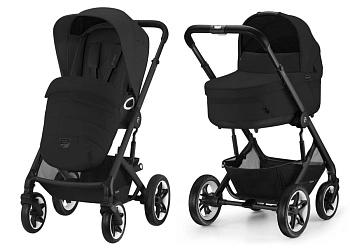 Коляска 2 в 1 Cybex Talos S Lux BLK (Moon Black с дождевиками)