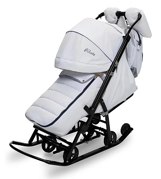 Санки-коляска Pikate Onyx (белый)