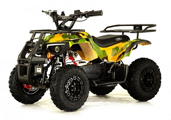 Детский электроквадроцикл RiverToys TIKI (желтый камуфляж)