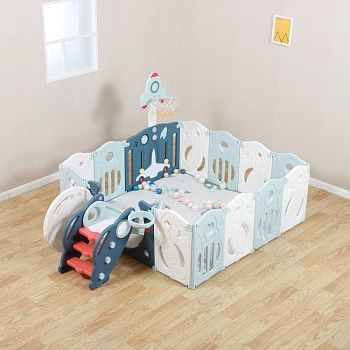 Манеж UNIX Kids SUPREME Space 160x160  (Blue)