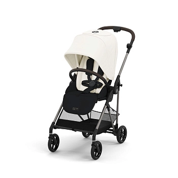 Прогулочная коляска Cybex Melio Carbon (Canvas White с дождевиком)